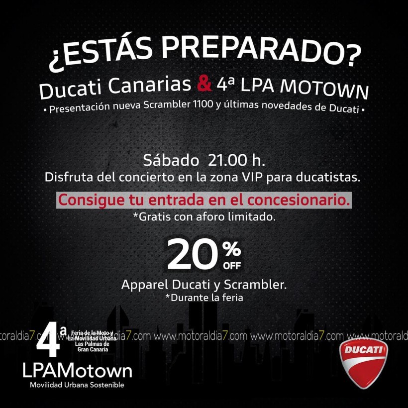 Ducati Canarias presenta sus novedades en la IV LPA Motown  