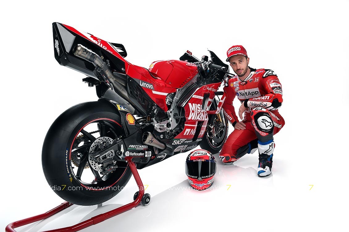 Presentada la nueva imagen toda roja de la Ducati Desmosedici GP19