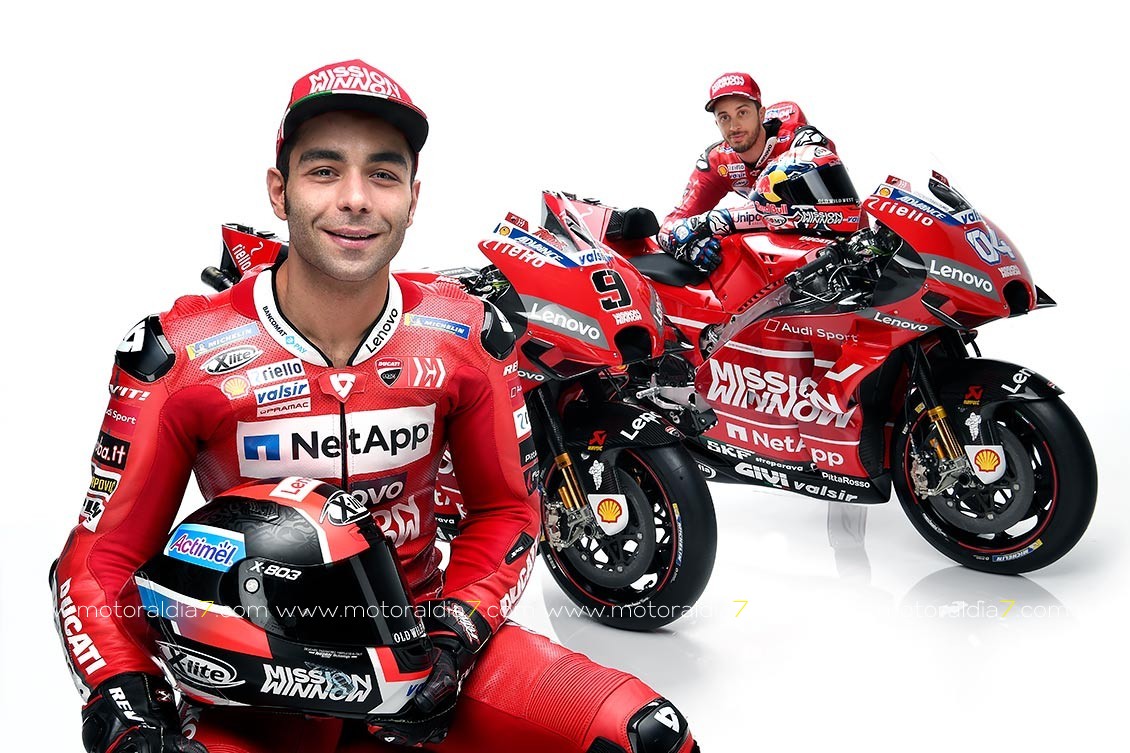 Presentada la nueva imagen toda roja de la Ducati Desmosedici GP19