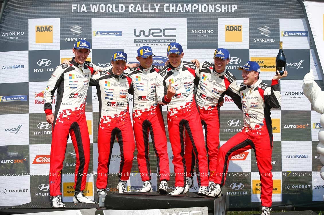 Tänak – Järveoja encabezan el triplete de Toyota en Alemania