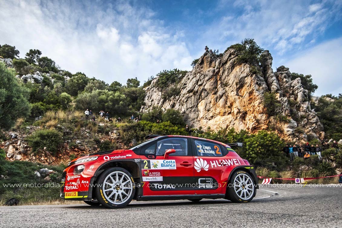 Pepe López, Borja Rozada y el Citroën C3 R5, campeones de España