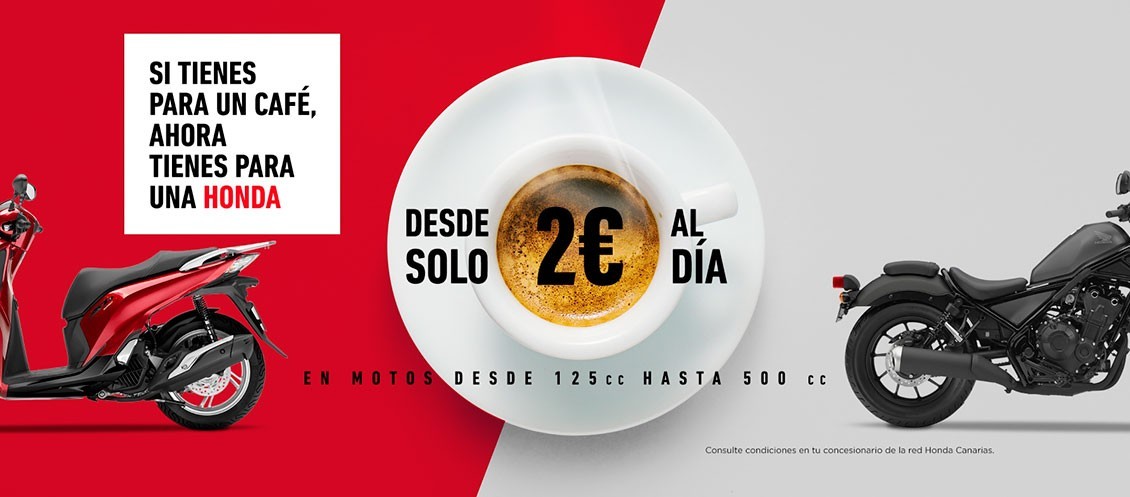 Si tienes para un café, tienes para una moto Honda