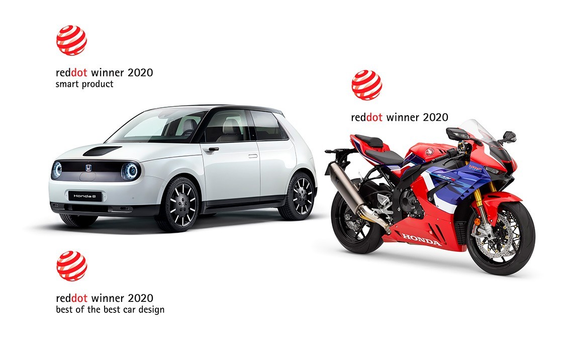 Honda obtiene tres premios de diseño RED DOT 2020