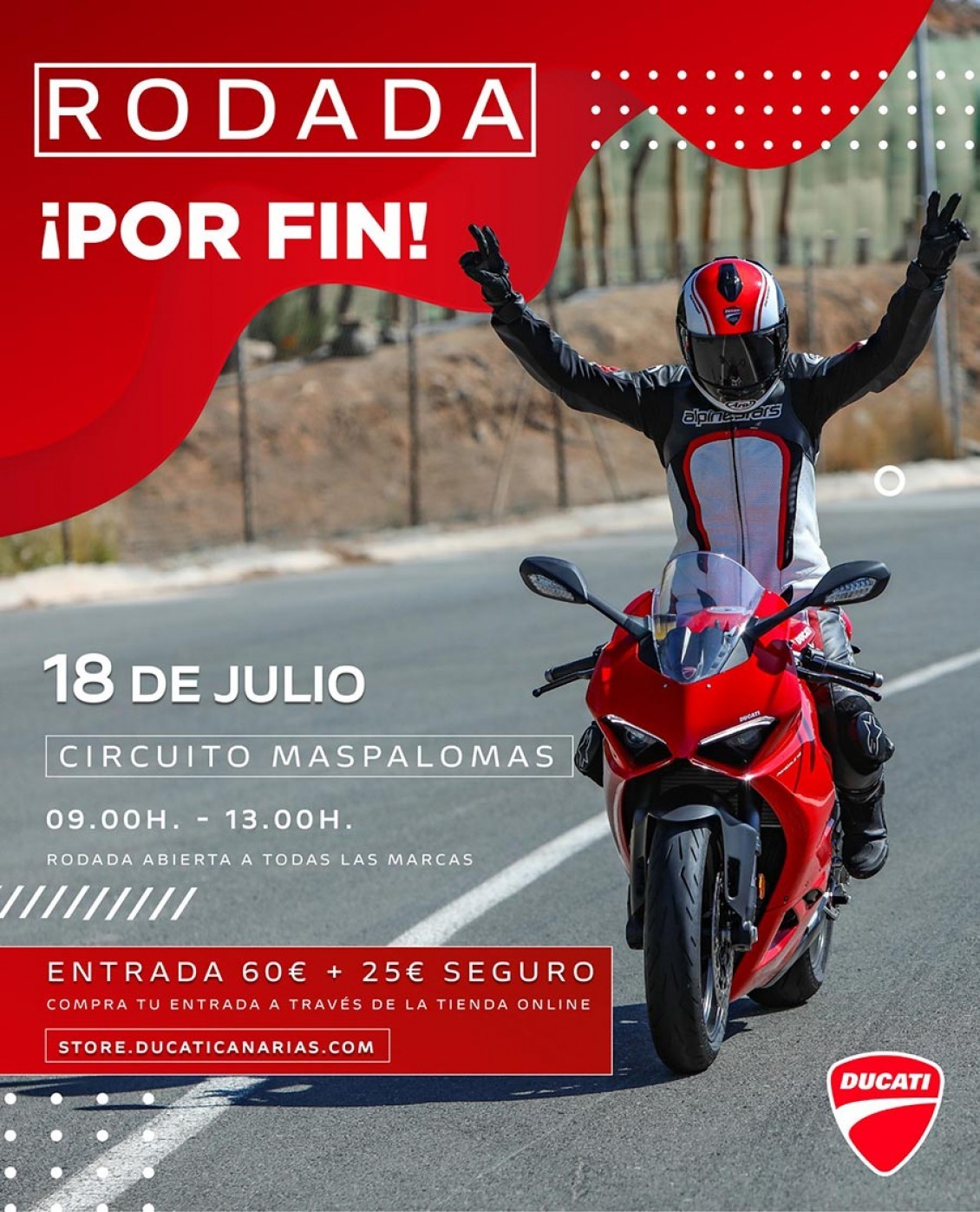 Ducati Canarias por fin vuelve a rodar