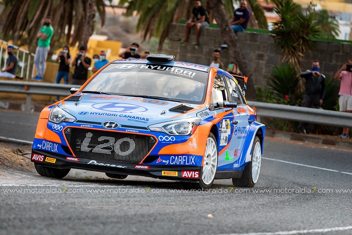 Iván Armas y Pity Ramos, primeros líderes del Rally Isla de Gran Canaria