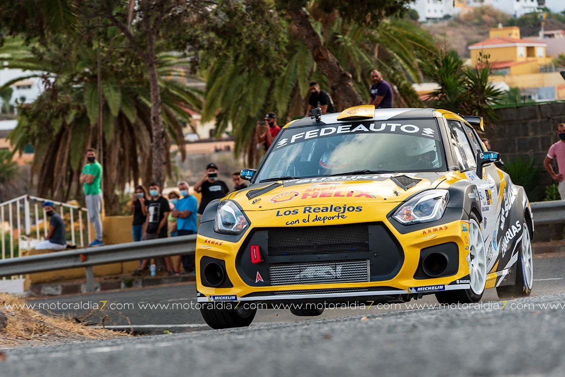 Iván Armas y Pity Ramos, primeros líderes del Rally Isla de Gran Canaria