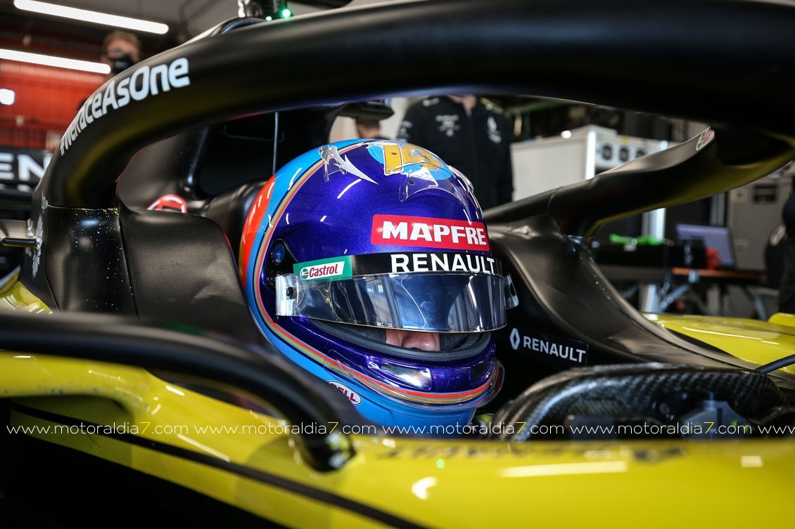 Alonso ya rueda con su Renault