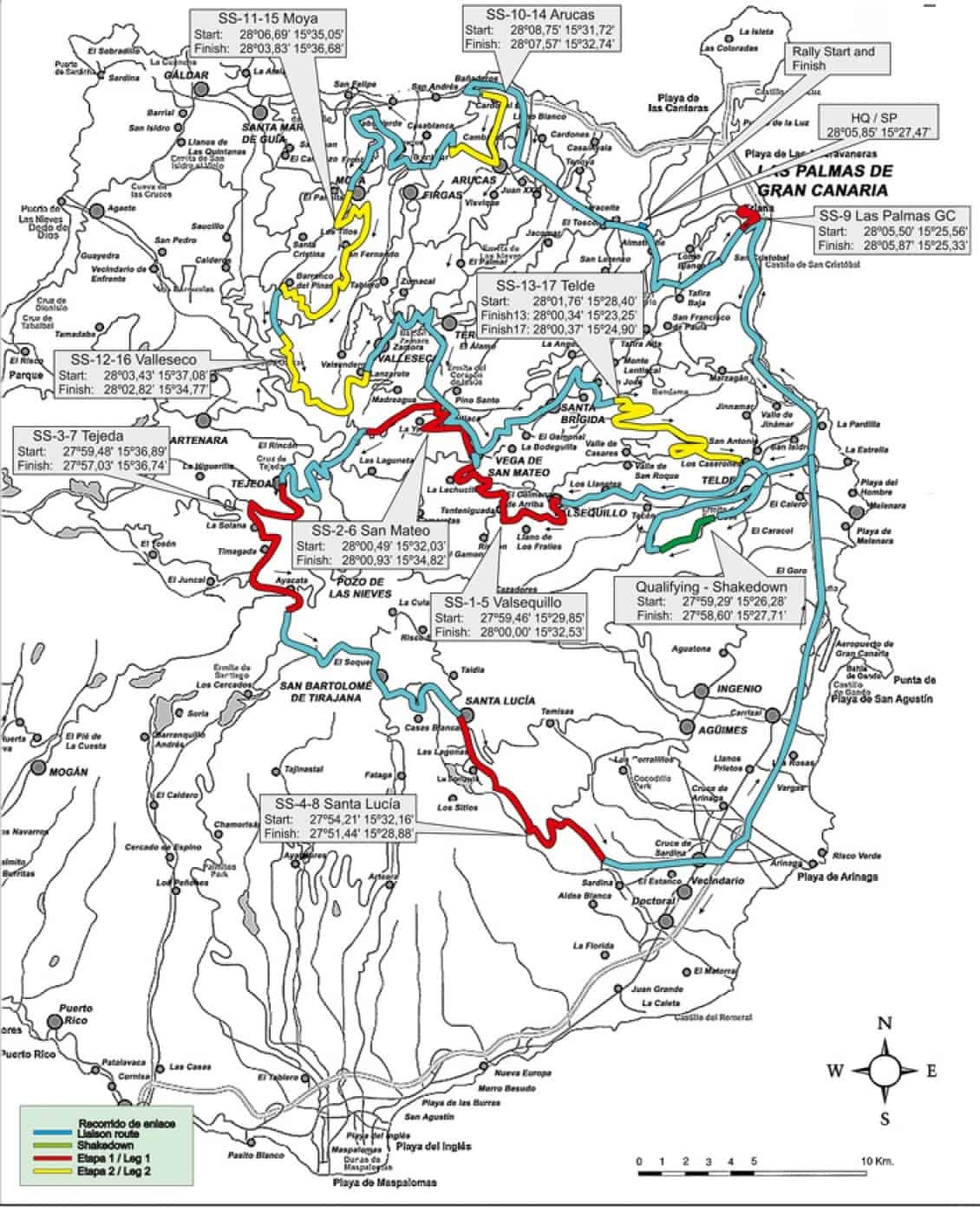 El Rally Islas Canarias publica su recorrido