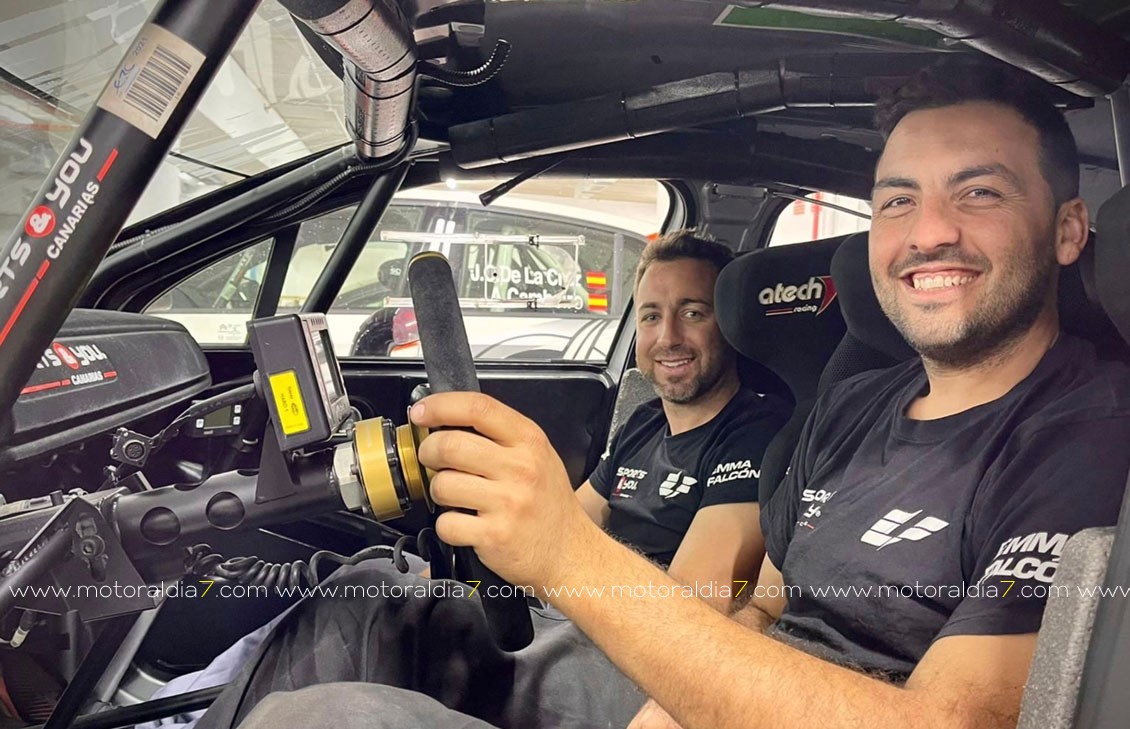 Kevin Guerra y Aitor Cambeiro, con un Citroën C3 Rally2 en el Rally Isla de Los Volcanes