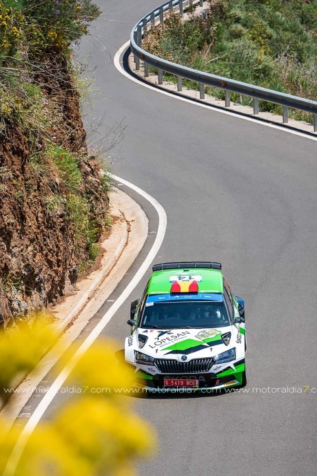 Luis Monzón y José Carlos Déniz, los más rápidos en la clasificación del Rally Islas Canarias