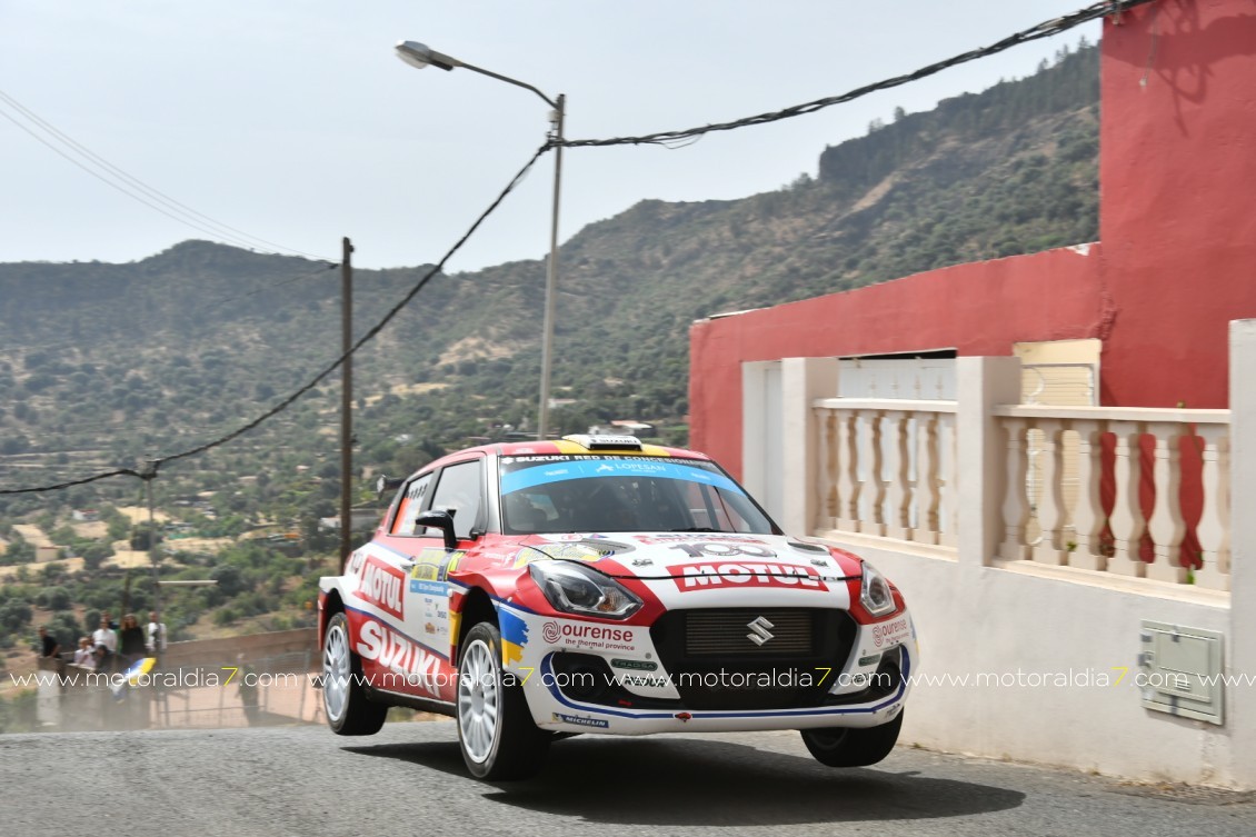 Siguen mandando Monzón y Déniz en el Rally Islas Canarias
