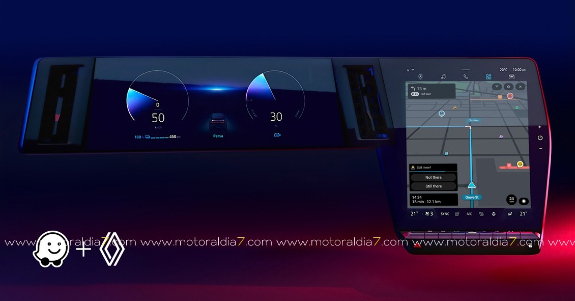 Waze en el sistema multimedia de Renault