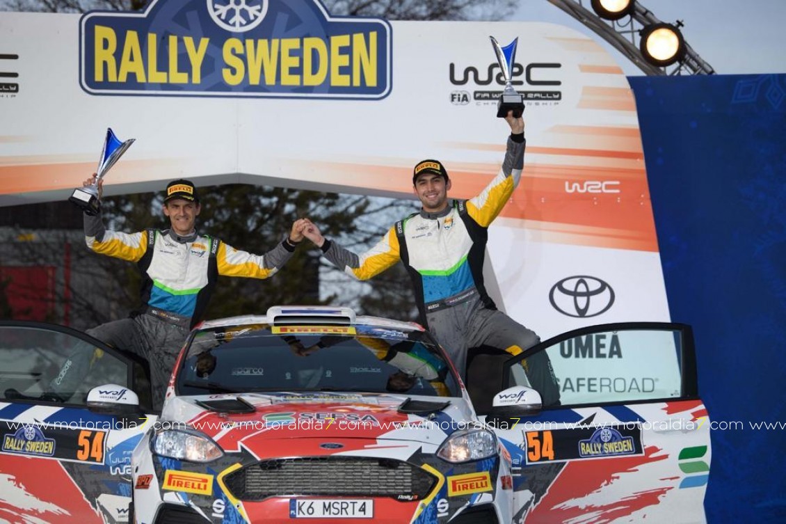 Domínguez y Peñate, terceros en el WRC Junior