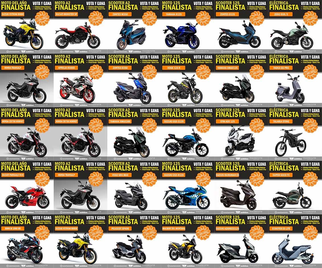 Finalistas Moto del Año 2023 en Canarias