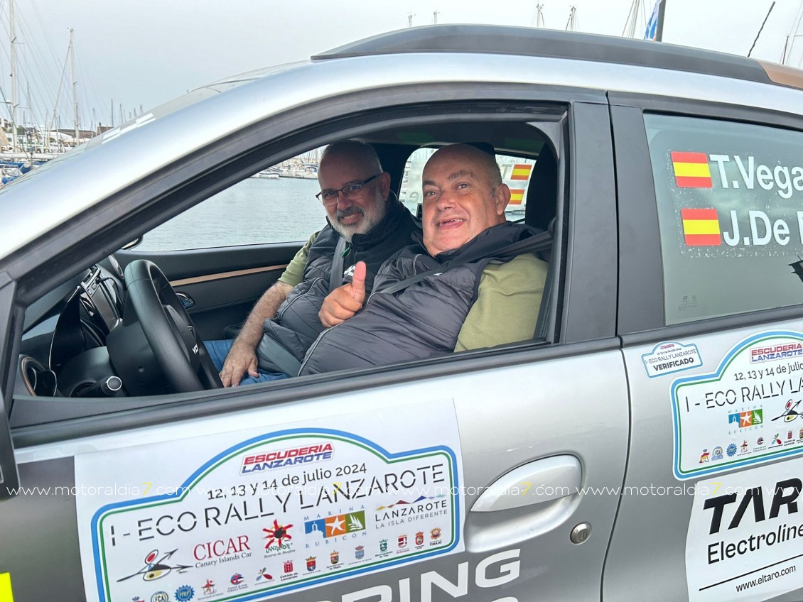 Teo Vega y Juan Carlos de Felipe, en el Eco Rally A Coruña