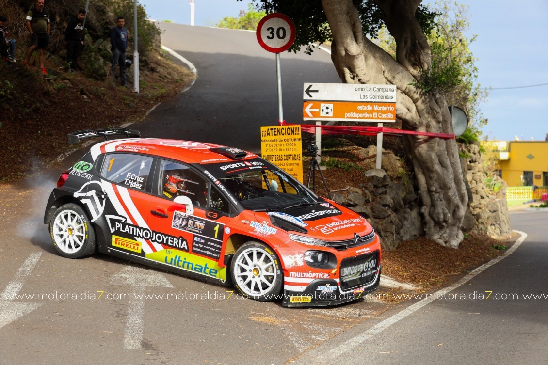 Fernando Cruz y Tecorice Hernández dominan el Rally Isla Tenerife