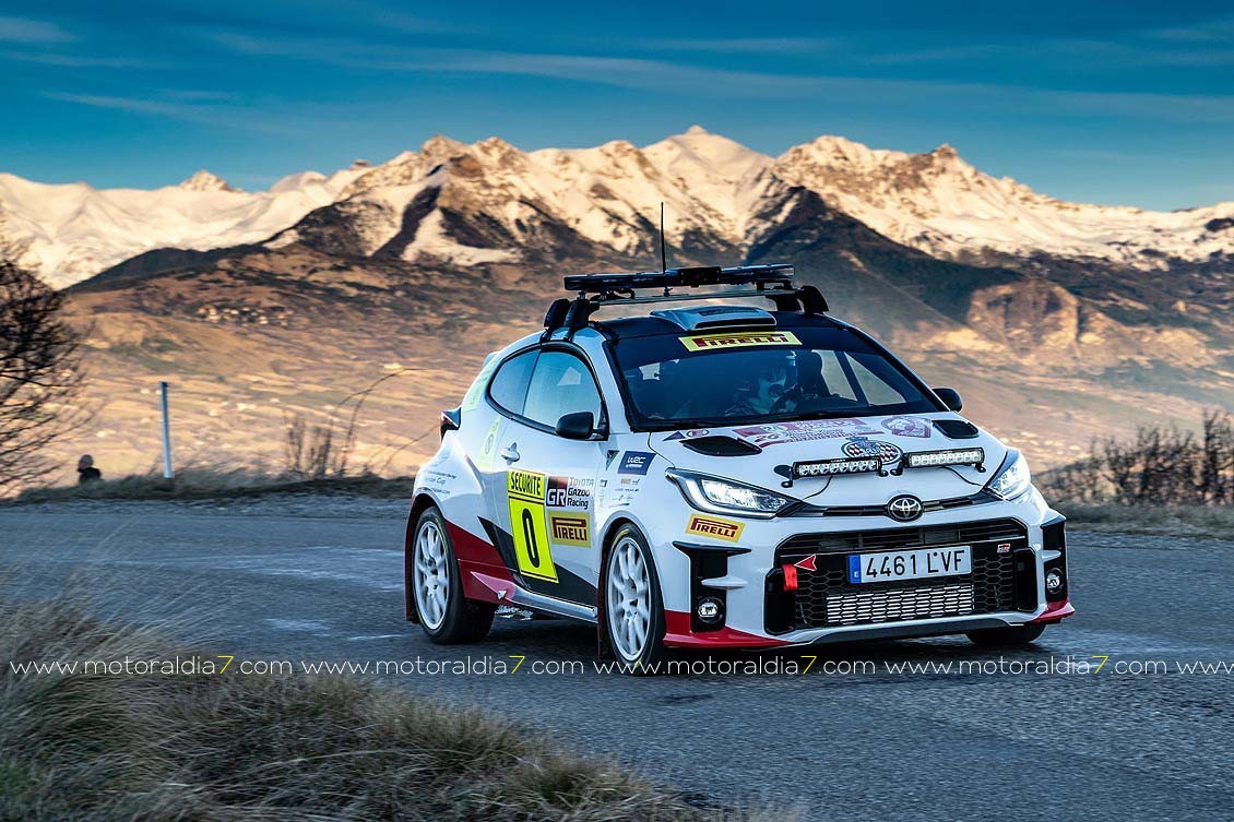 Los GR Yaris coche 0 en el Rally de Montecarlo