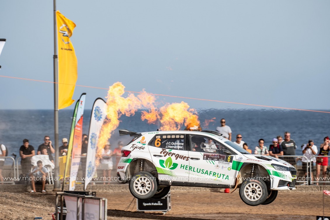 Raúl Hernández y José Murado líderes del Rally Islas de Los Volcanes