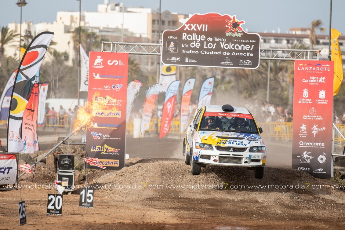 Raúl Hernández y José Murado líderes del Rally Islas de Los Volcanes