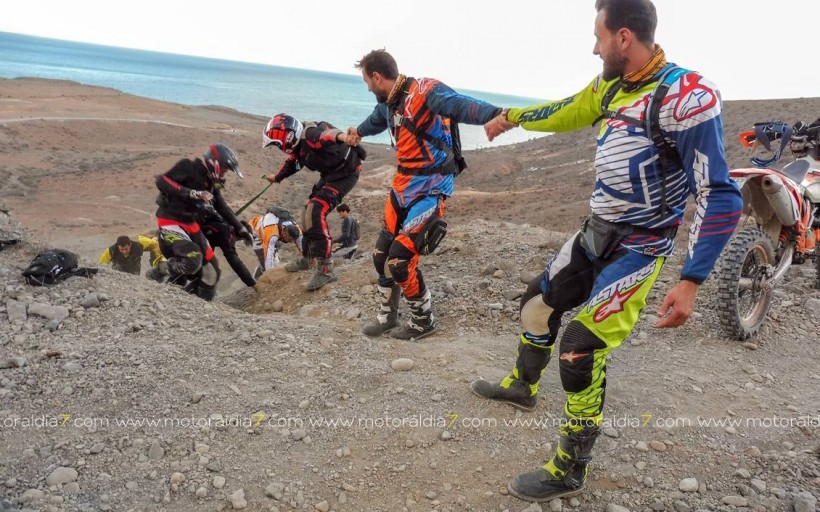 El sábado, fue la Ruta Mototrans de verdad. 