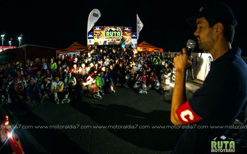 El sábado, fue la Ruta Mototrans de verdad. 