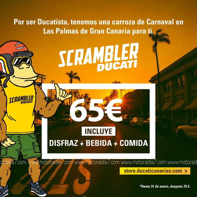 Este año disfruta del Carnaval en la carroza Scrambler de Ducati 