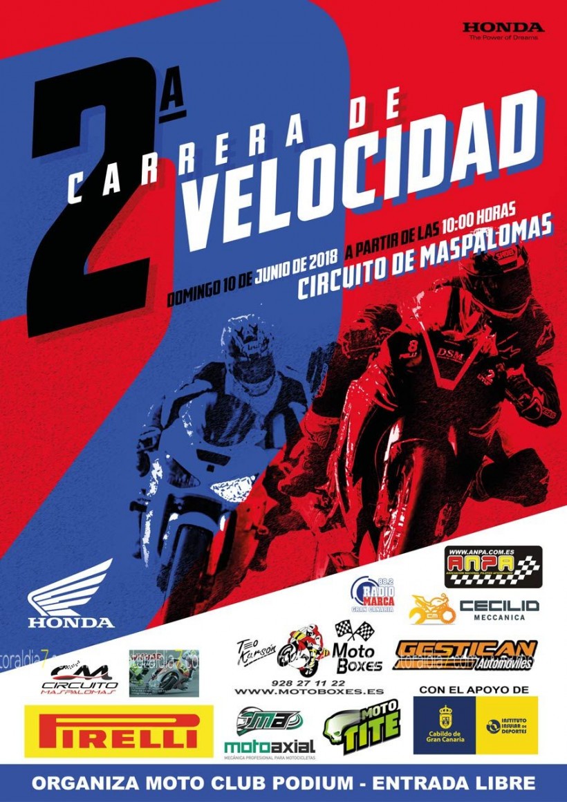 2ª Prueba del Campeonato de Velocidad. Trofeo Honda Canarias