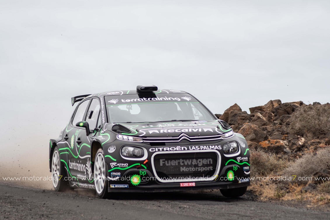 Yeray Lemes y Rogelio Peñate ya probaron el Citroën C3 Rally2