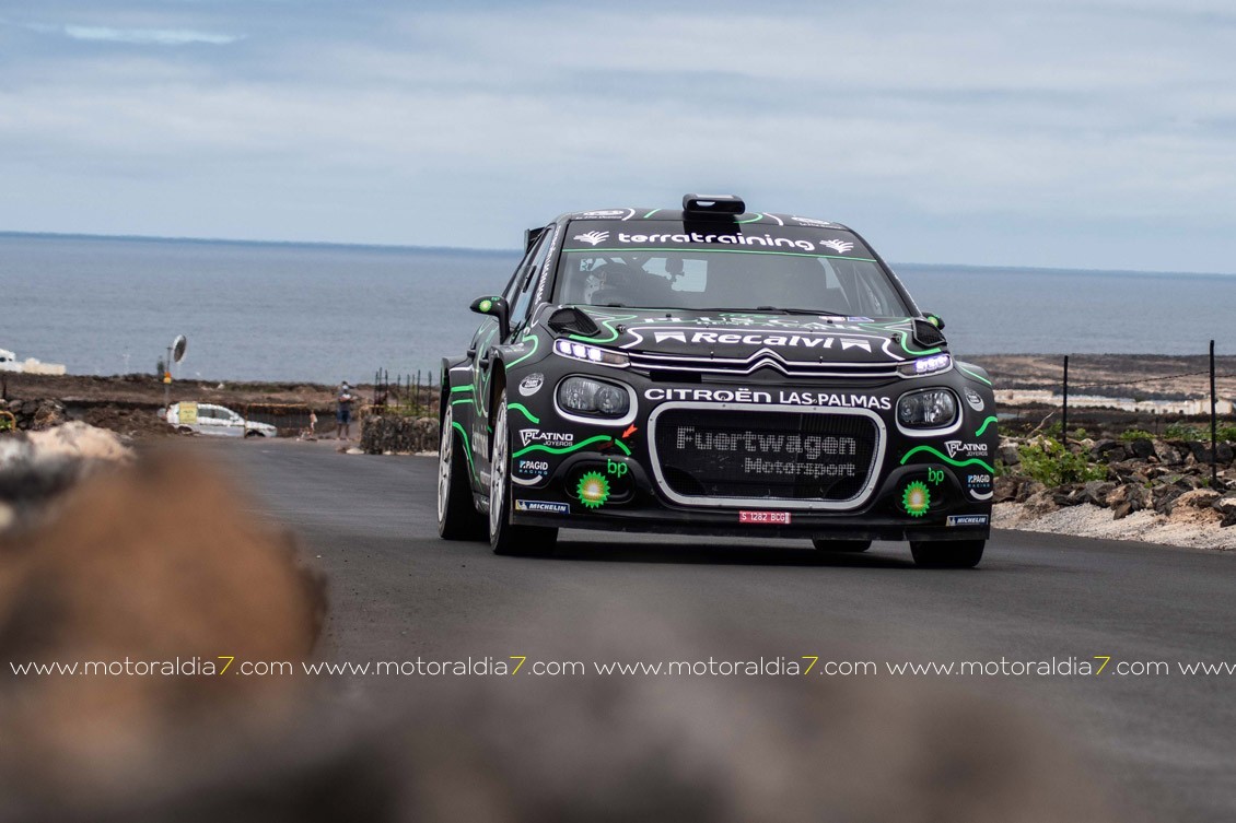 Yeray Lemes y Rogelio Peñate ya probaron el Citroën C3 Rally2