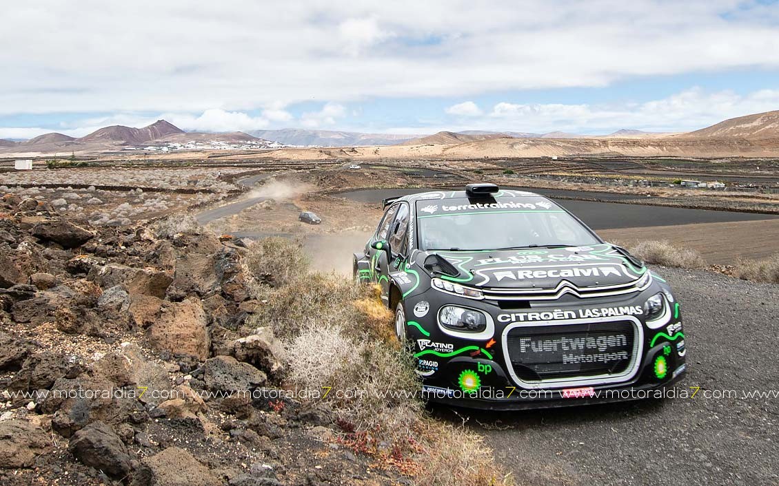 Yeray Lemes y Rogelio Peñate ya probaron el Citroën C3 Rally2
