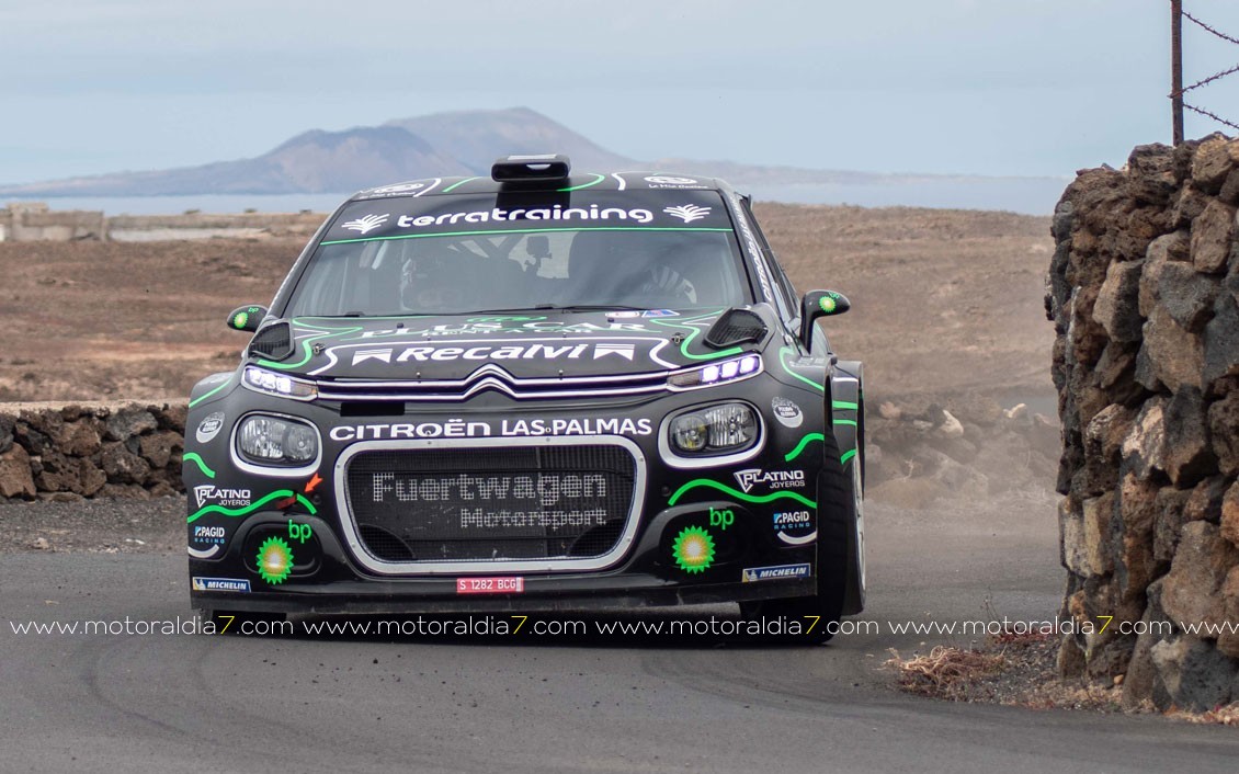 Yeray Lemes y Rogelio Peñate ya probaron el Citroën C3 Rally2