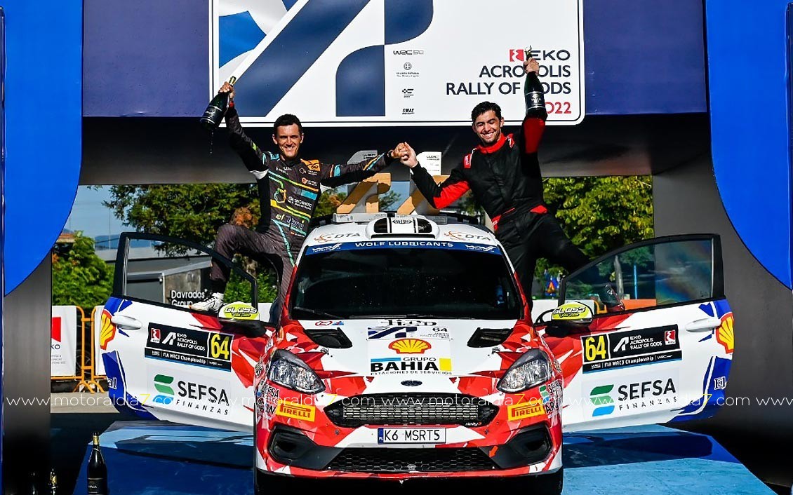 Rogelio Peñate junto a Diego Domínguez ganan en WRC3 en el Rally Acrópolis