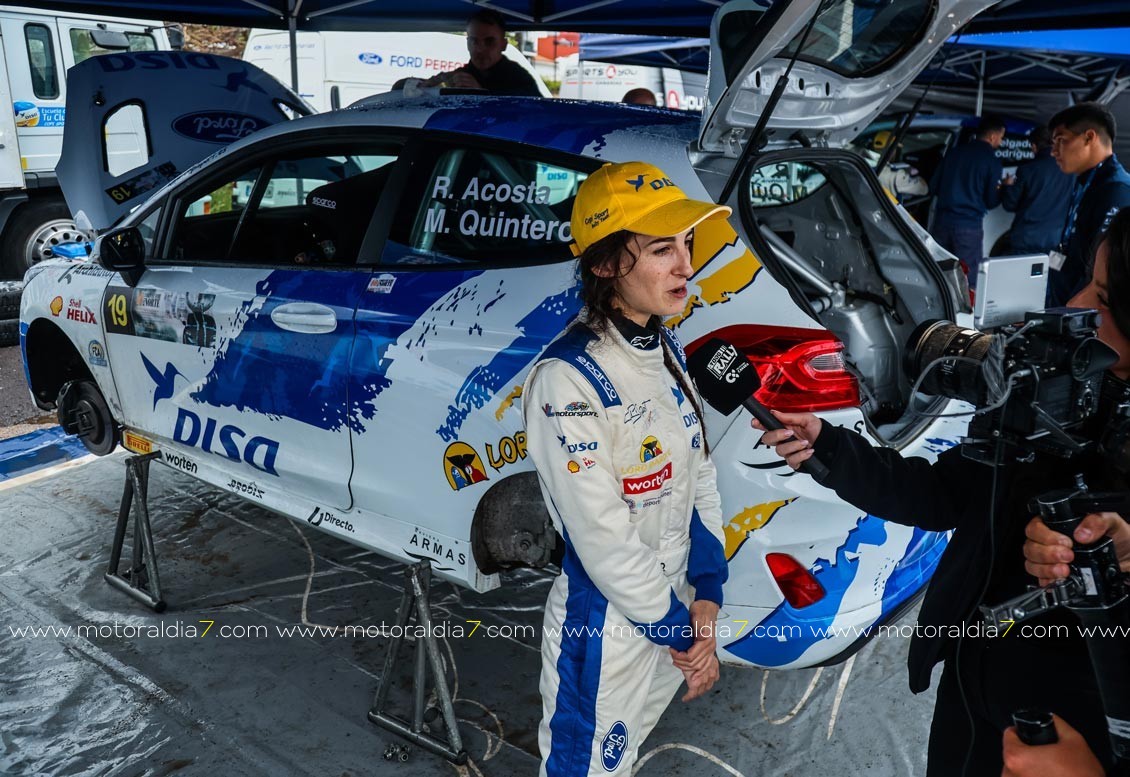 Raquel Acosta ante su primer Rally Islas Canarias