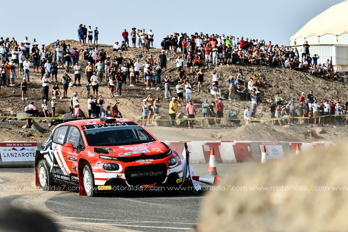 Los foráneos mandan el primer día del Rally Isla de Los Volcanes